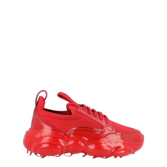Moschino Teddy Bear Sole Sneakers Red Womens - Picture 1 of 6